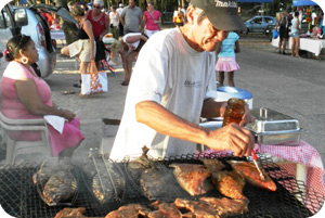 Alain et ses grillades de poissons